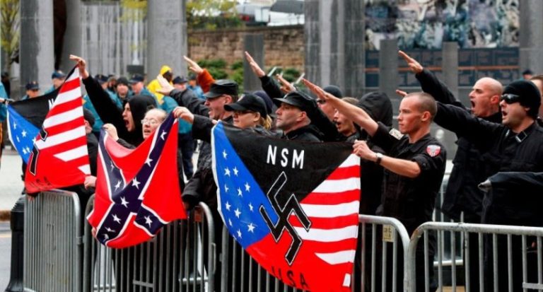 White supremacists protesting