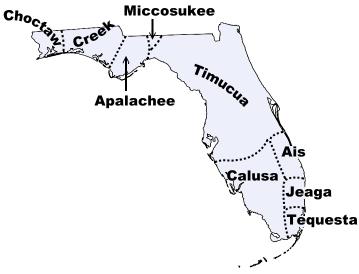 Florida Native Americans Map 