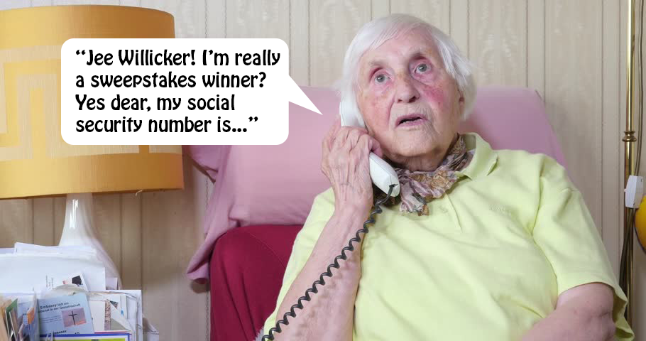 old lady phone scam
